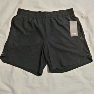 Etonic Men's Active Performance Shorts Zip Pocket Stretch Wicking Size L Black